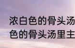 浓白色的骨头汤里白色的是什么 浓白色的骨头汤里主要是什么东西