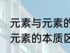 元素与元素的本质区别是什么 元素与元素的本质区别