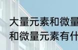 大量元素和微量元素有哪些 大量元素和微量元素有什么