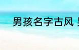 男孩名字古风 男孩名字古风示例